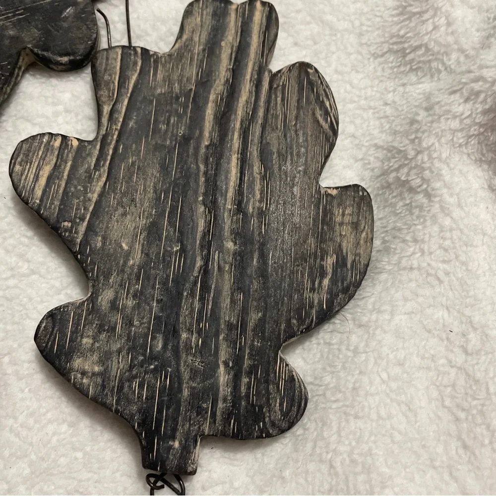 Napa Home & Garden Set Of 3 Wood Leaf Ornaments- Oak, Maple